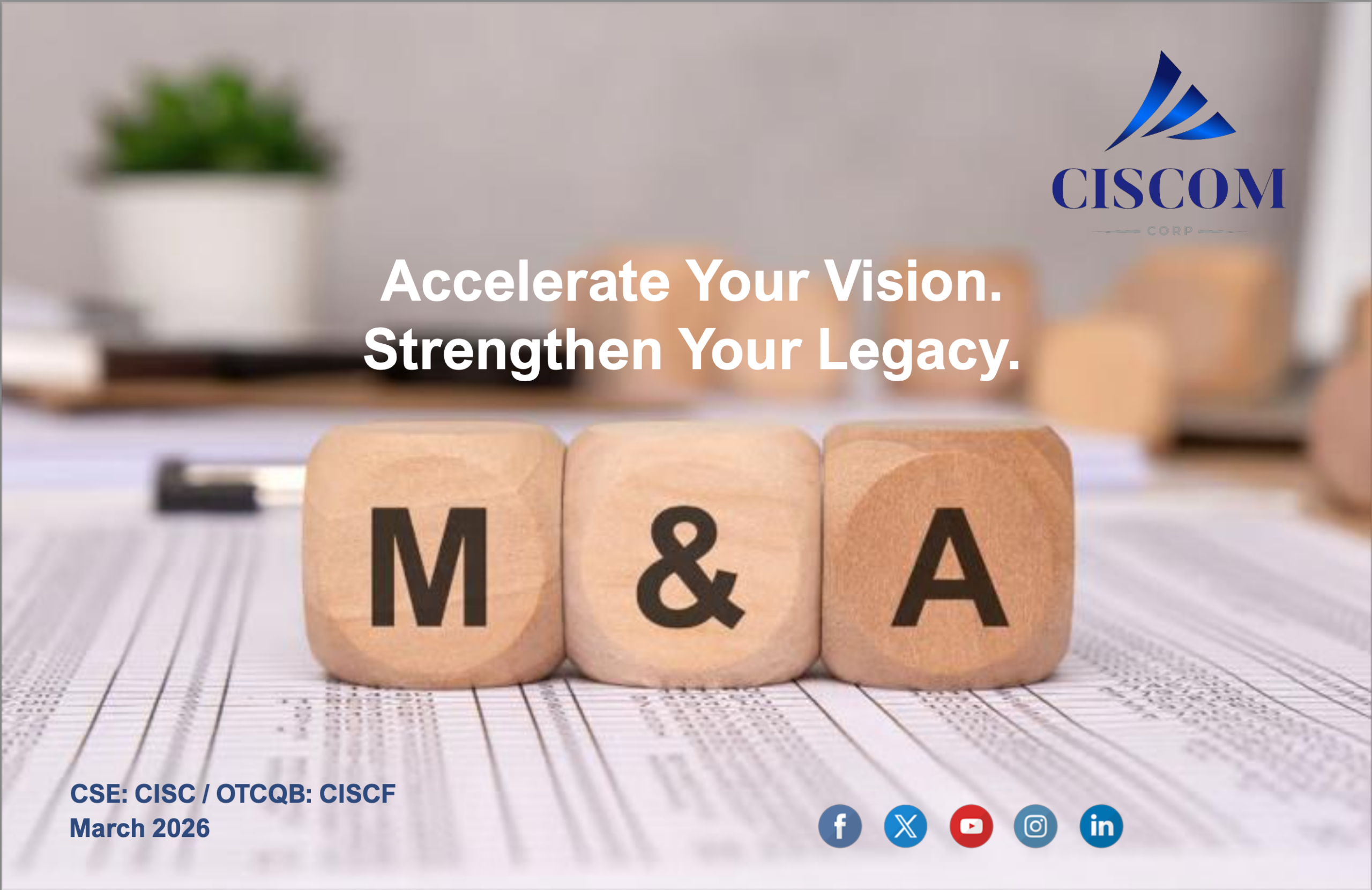 Ciscom Corp CSE - CISC OTCQB - CISCF Entrepreneur Presentation January 2025 front